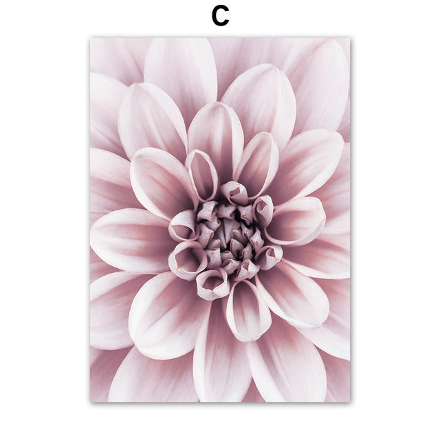 Poster Flowers Cherry Rose Peony Wall Art Canvas Painting Wall Pictures Living Room Decoration