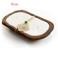 Retro Lavender Wooden Basin Candles